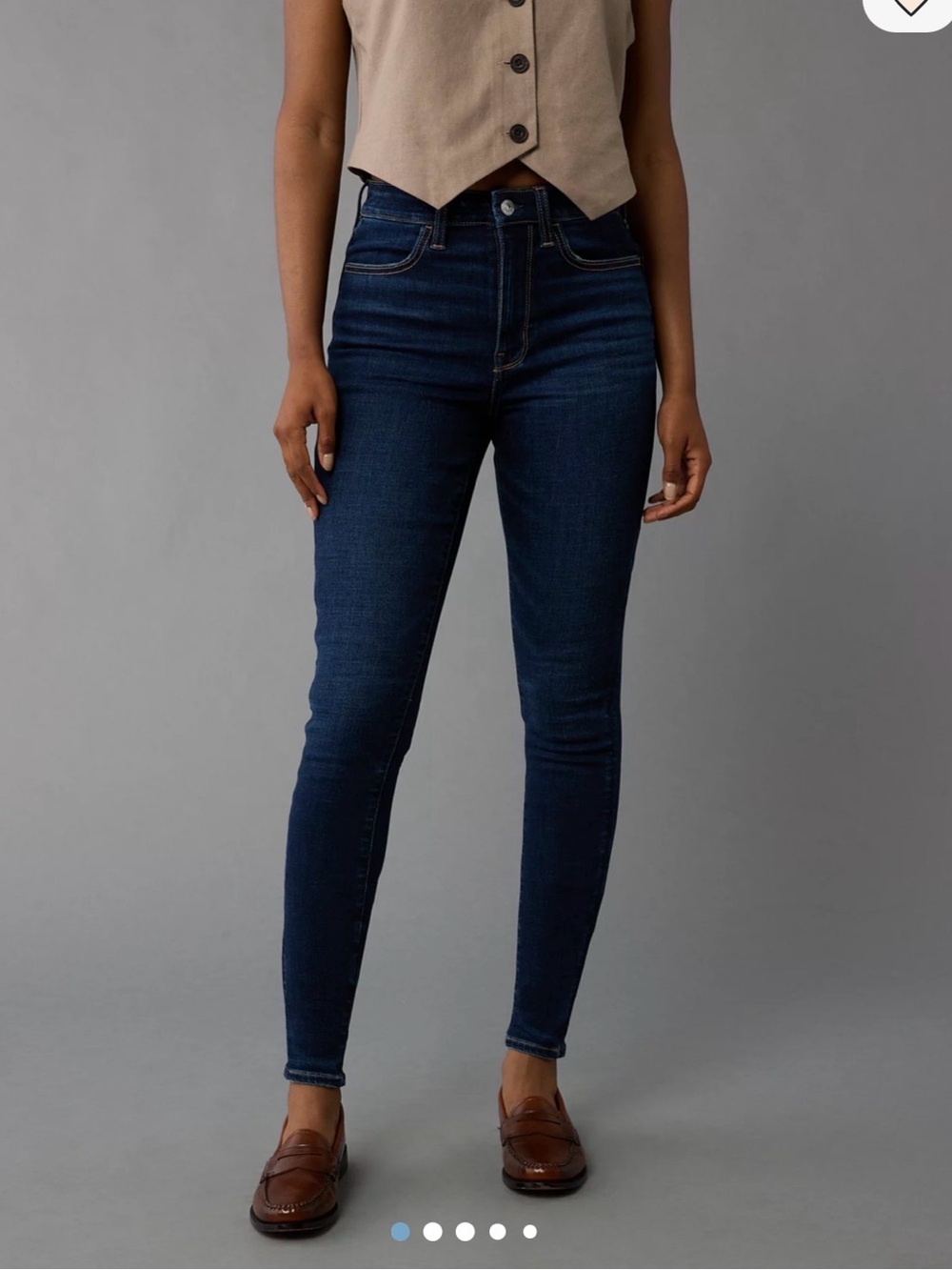 American Eagle Outfitters High-Rise Dark Blue Skinny Jeggings